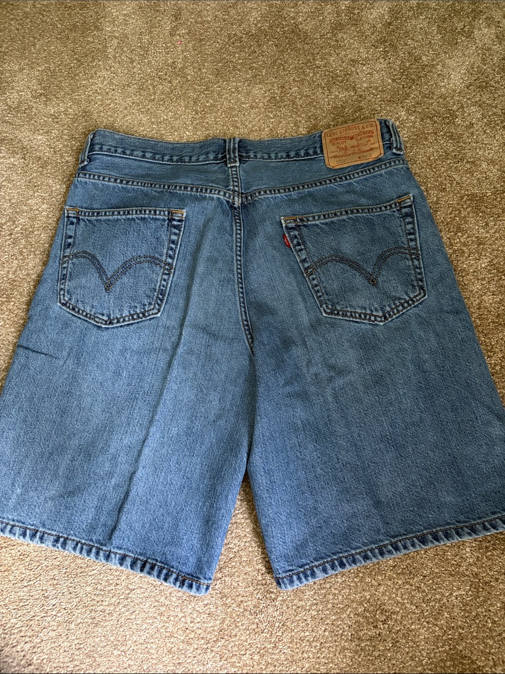 Levi's Medium Blue High-Rise Denim Shorts